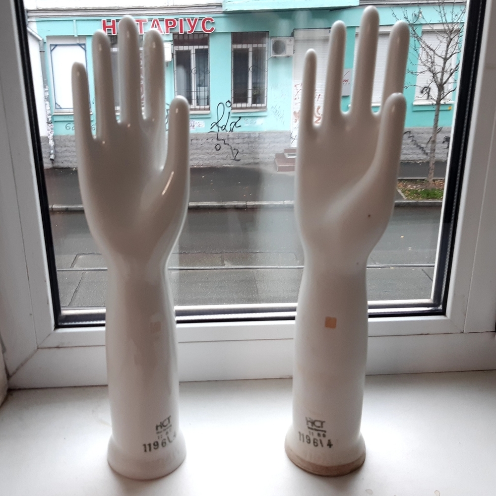 Vintage West Germany Porcelain Glove Molds